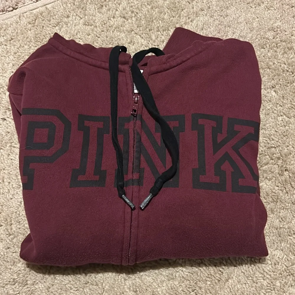 PINK Maroon Hoodie - Picture 3 of 3